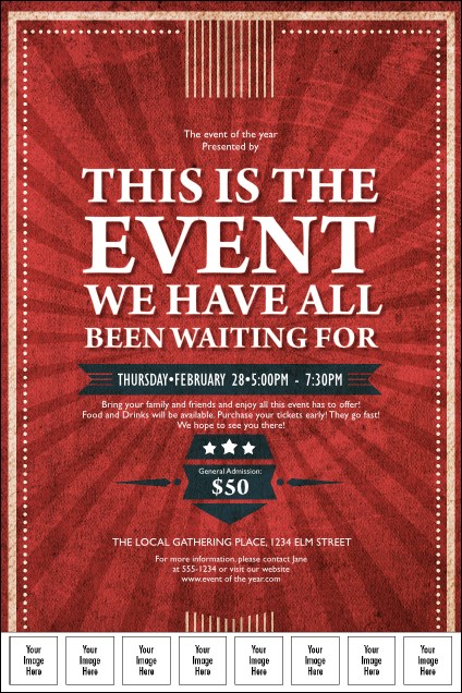 Retro Sunburst Logo Poster Product Front