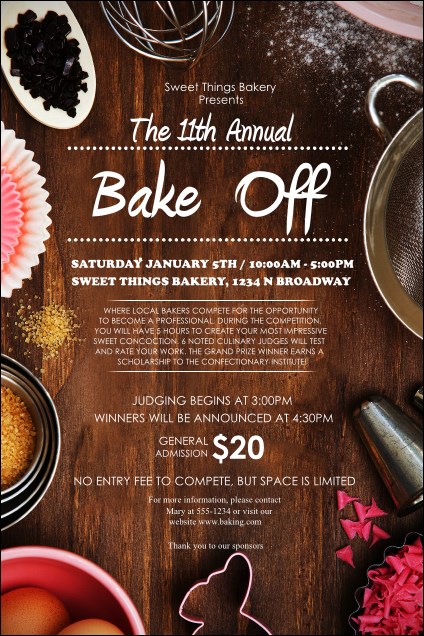 Baking Poster Product Front
