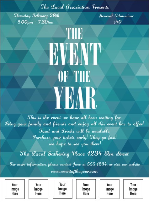 All Purpose Blue Logo Flyer Product Front