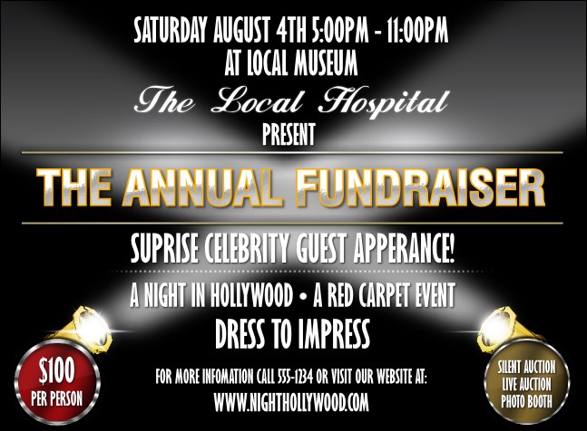 Hollywood Lights Invitation Product Front