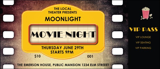 Movie Strip VIP Pass Product Front