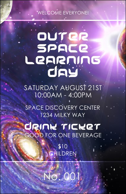 Outer Space Drink Ticket Product Front