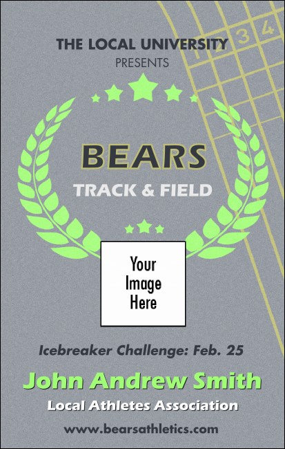 Track and Field VIP Event Badge Medium