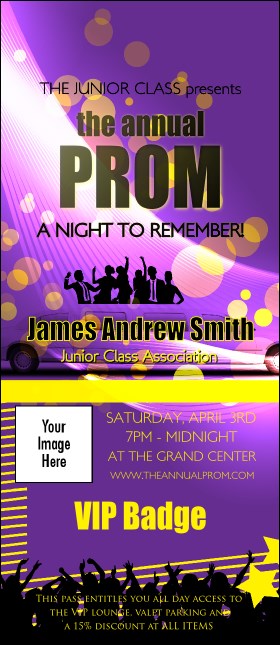 Prom Limo 2 VIP Event Badge Large