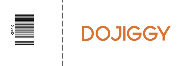 Gold Glitter Reserved Event Ticket Product Back