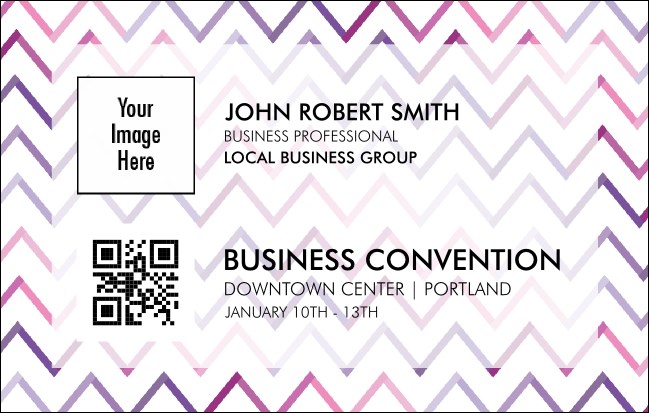 Geometric Gradient Waves VIP Event Badge Medium Product Front