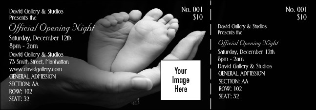 Art Opening Reserved Event Ticket Product Front