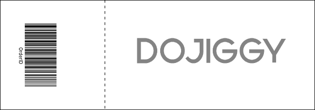 All Purpose Geometric Black and White Event Ticket Product Back