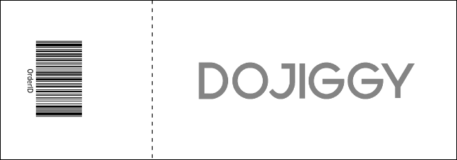 All Purpose Trees Black & White Raffle Ticket Product Back