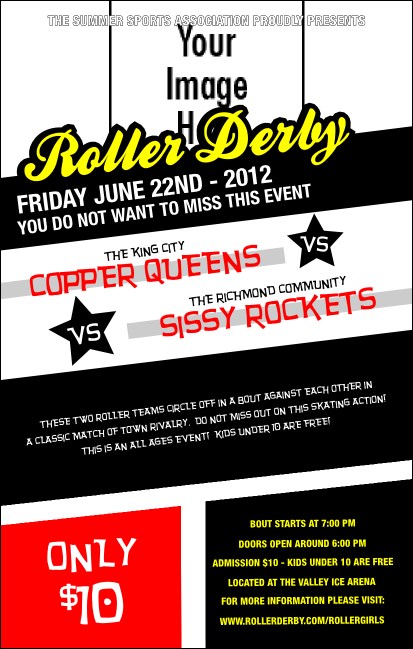 Roller Derby Passing Star VIP Event Badge Medium