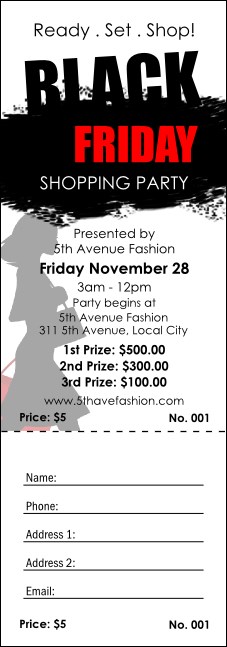 Black Friday 2016 Raffle Ticket