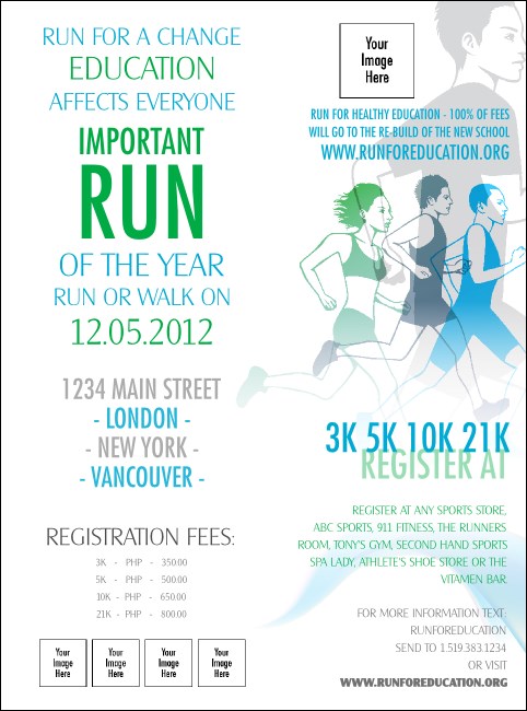 Blue & Green Charity Race Flyer
