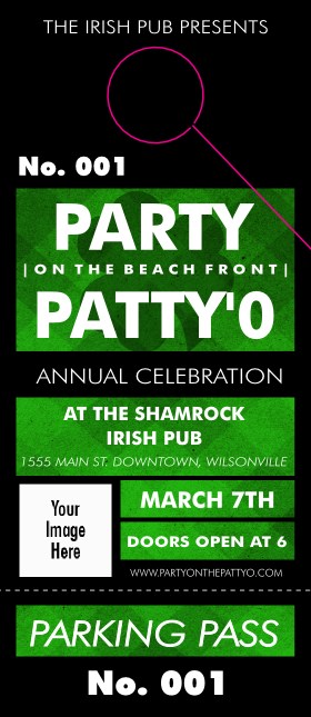 St. Patrick's Day Plaid Hang Tag Product Front