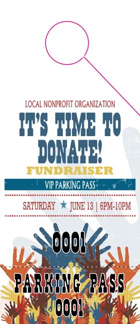 Fundraising Hands Hang Tag Product Front