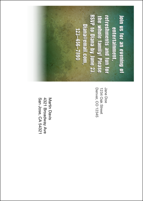 Contemporary Mixed Martial Arts  Postcard Mailer Product Back