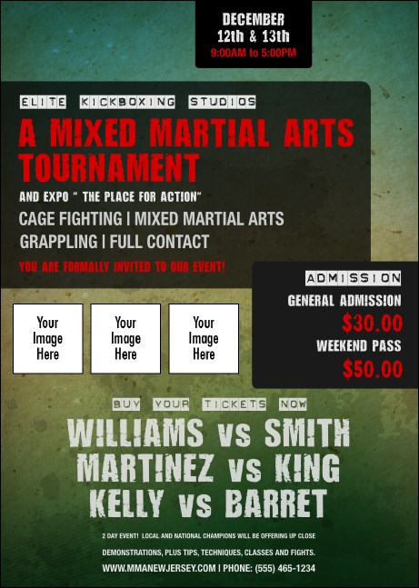 Contemporary Mixed Martial Arts  Postcard Mailer Product Front