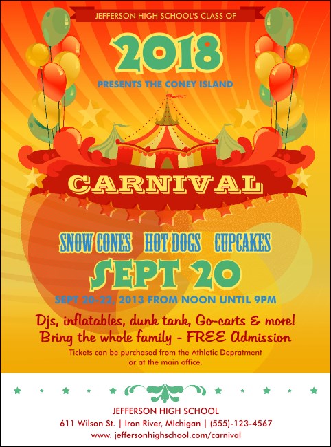 Carnival Event Flyer Product Front
