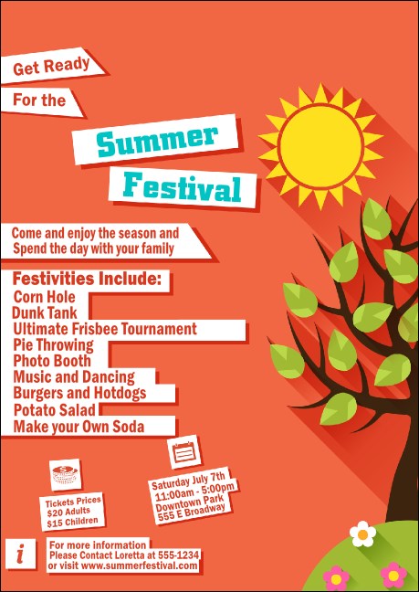 Summer Cut Paper Postcard Mailer