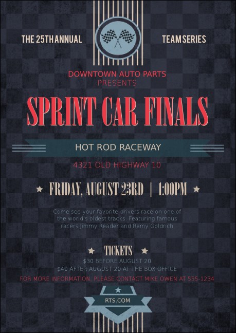 Car Racing Postcard Mailer