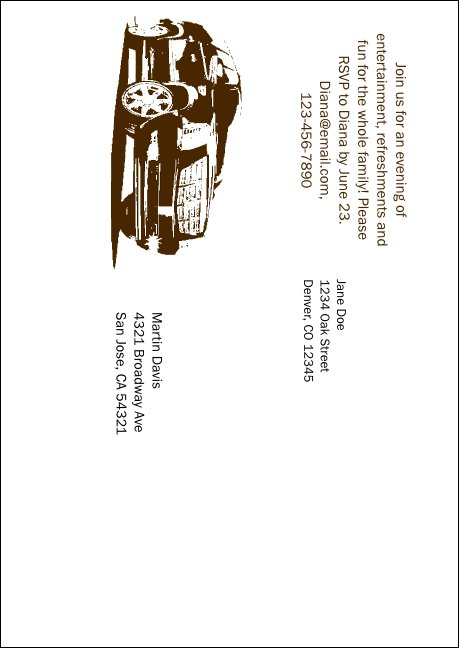 Hip Hop Concert  Postcard Mailer Product Back