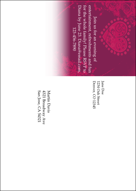 Valentine Heart Postcard Mailer Product Back