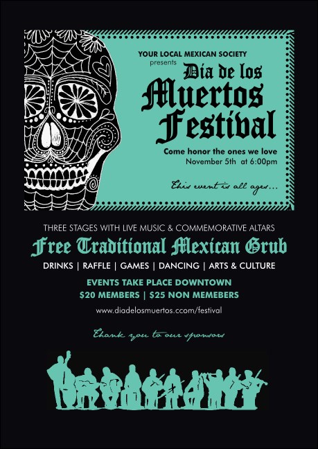 Day of the Dead Postcard Mailer Product Front