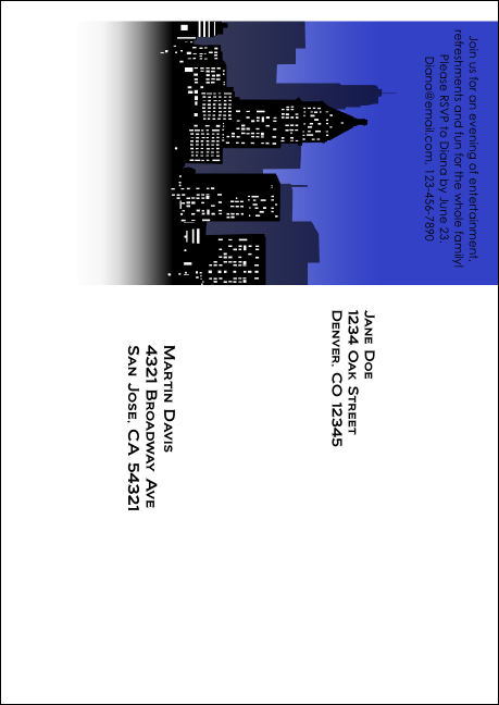 Cincinnati Skyline  Postcard Mailer Product Back