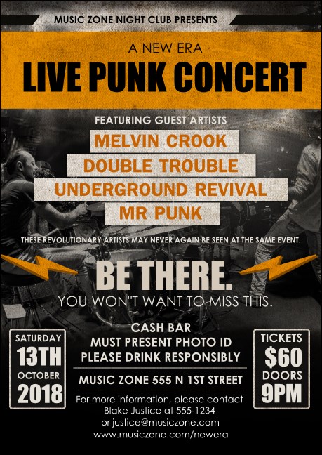 Punk Rock Postcard Mailer Product Front