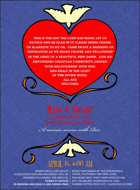 Big Heart Purple Flyer Product Front