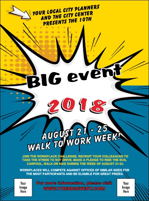 Retro Comic Book Flyer Product Front