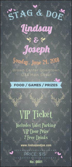 Stag and Doe Pattern VIP Pass Product Front