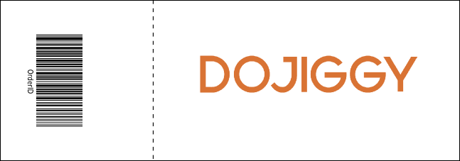 Retro Chalkboard Raffle Ticket Product Back