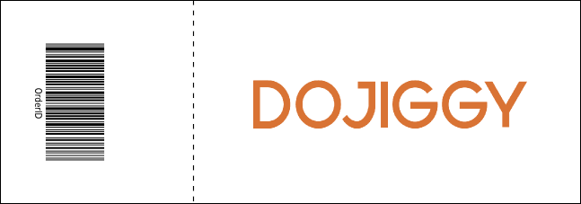 Orange Ribbon Reserved Event Ticket Product Back