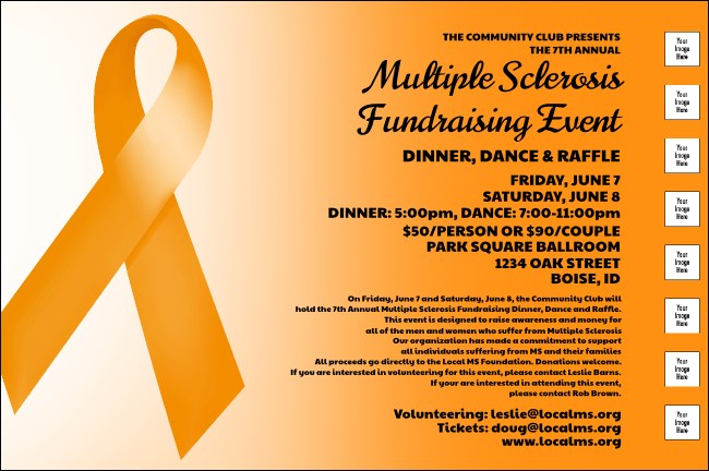 Orange Ribbon Poster Product Front