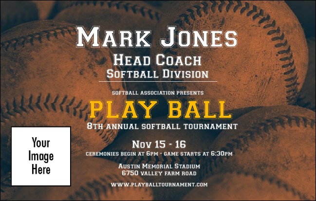 Softball Brown Economy Event Badge