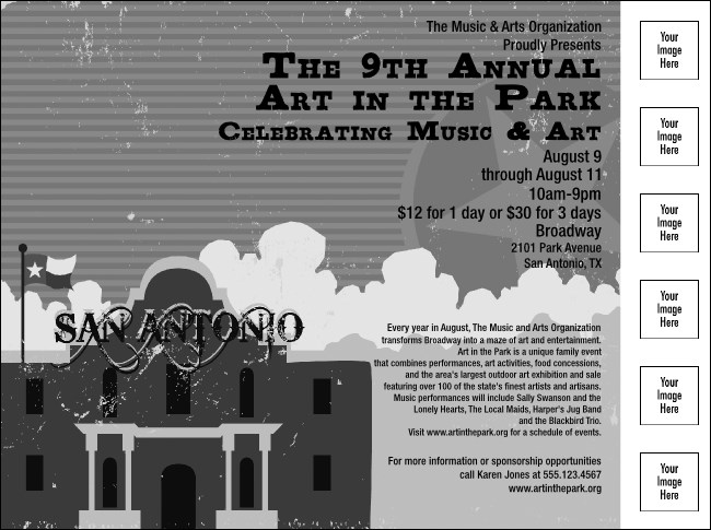 San Antonio Flyer (Black and white)