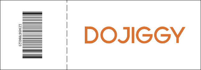 Abstract QR Event Ticket Product Back