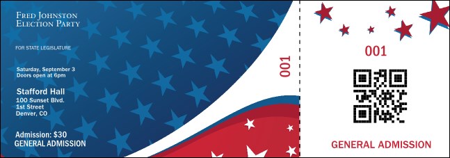 Patriotic Vote QR Event Ticket
