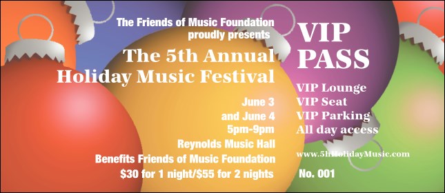 Christmas Decoration VIP Pass Product Front