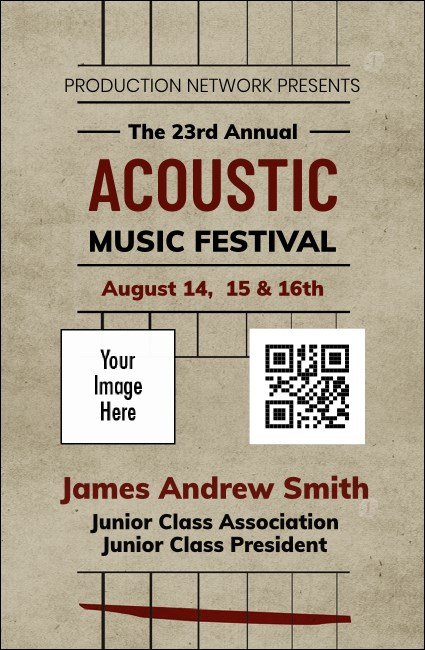 Acoustic Strings VIP Event Badge Small