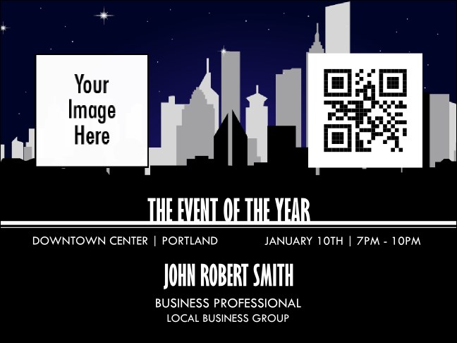 Conference Series: All Purpose Night Skyline Economy Event Badge