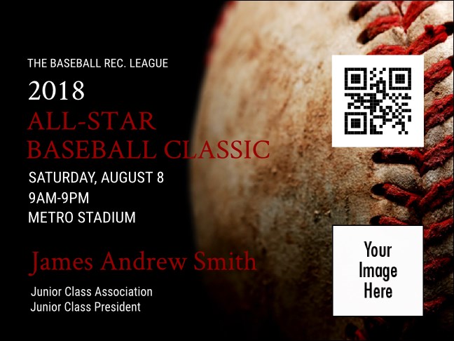 Baseball Stitches Economy Event Badge