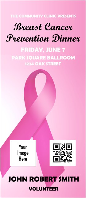 Pink Ribbon VIP Event Badge Large VIP Event Badge Large