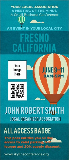 Fresno VIP Event Badge Large Product Front