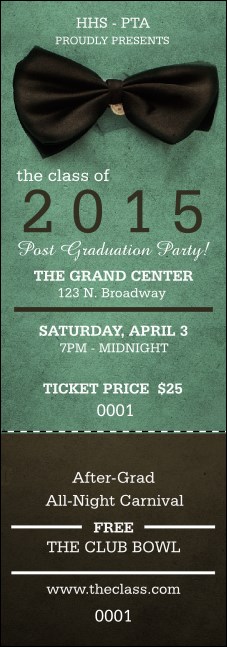 Bow Tie Event Ticket Product Front