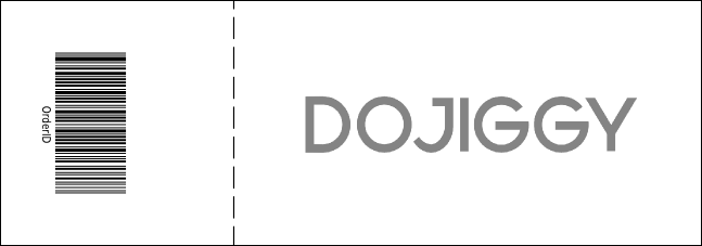 Nashville General Admission Ticket (Black and White) Product Back