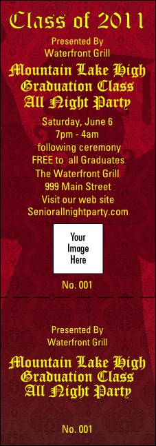 Cap and Gown General Admission Ticket Logo Product Front