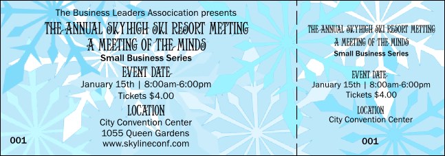 Snowflake General Admission Ticket Product Front