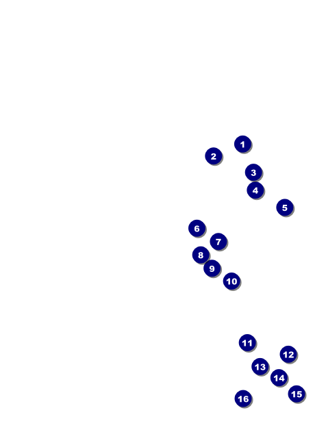 California Invitation (Orange and Blue) Front Field Markers