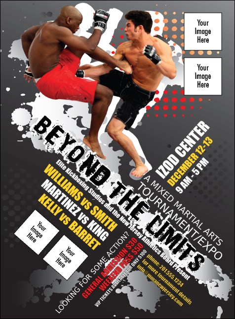 MMA Frontkick Invitation Product Front